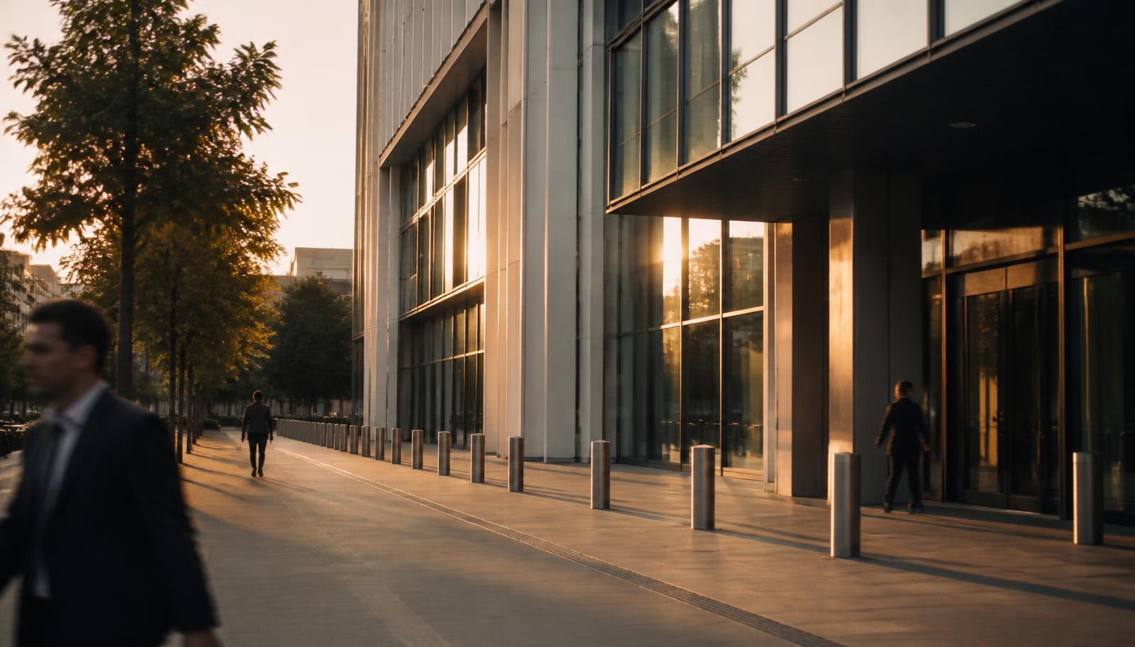 Corporate office building representing ESG as a core business strategy